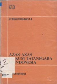 Image of Azas-Azas Hukum Tata Negara Di Indonesia