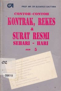 Image of Contoh-contoh kontrak, Rekes & Surat Resmi Sehari-hari jilid 5