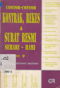 Image of Contoh-contoh Kontrak, Rekes & Surat Resmi Sehari-hari jilid 9