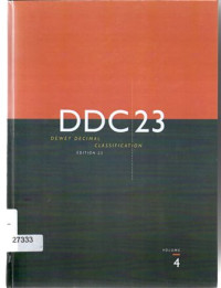 Image of DDC23 Decimal Classification Edition 23 Volume4