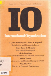 Image of IO International Organization Summer 1990 Volume 44 Number 3