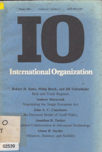 Image of IO International Organization winter 1991 volume 45 number 1