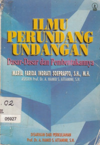 Image of Ilmu Perundang Undangan Dasar-dasar dan Pembentukannya
