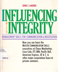 Image of Influencing with Integrity
