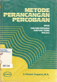 Image of Metode Perancangan Percobaan 1989