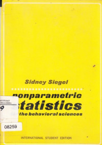 Image of Nonparametric statistics for the behavioral scienes