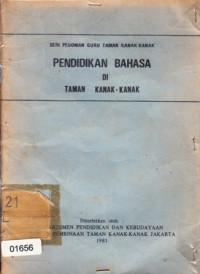Image of Pendidikan bahasa di taman kanak-kanak
