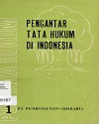 Image of Pengantar Tata Hukum Di Indonesia