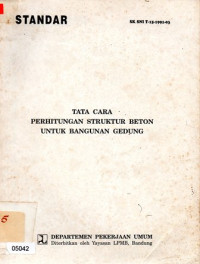 Image of Tata Cara Perhitungan Struktur Beton Untuk Bangunan Gedung