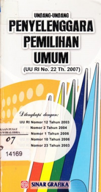 Image of Undang-undang penyelenggara Pemilihan Umum