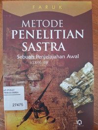 Image of Metode Penelitian Sastra, sebuah Penjelajahan sastra