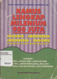 Image of Kamus Lengkap Milenium 950 Juta : Inggris-Indonesia,Indonesia-Inggris disertai cara membacanya