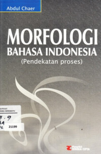 Image of Morfologi Bahasa Indonesia : Pendekatan Proses