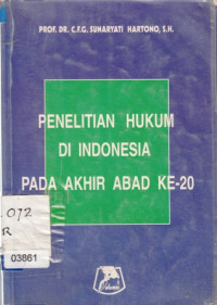 Image of Penelitian Hukum Di Indonesia Pada Akhir Abad ke-20