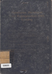 Image of Peraturan-Peraturan Baru kepegawaian 1981