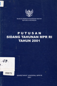 Image of Putusan Sidang Tahunan MPR RI Tahun 2001